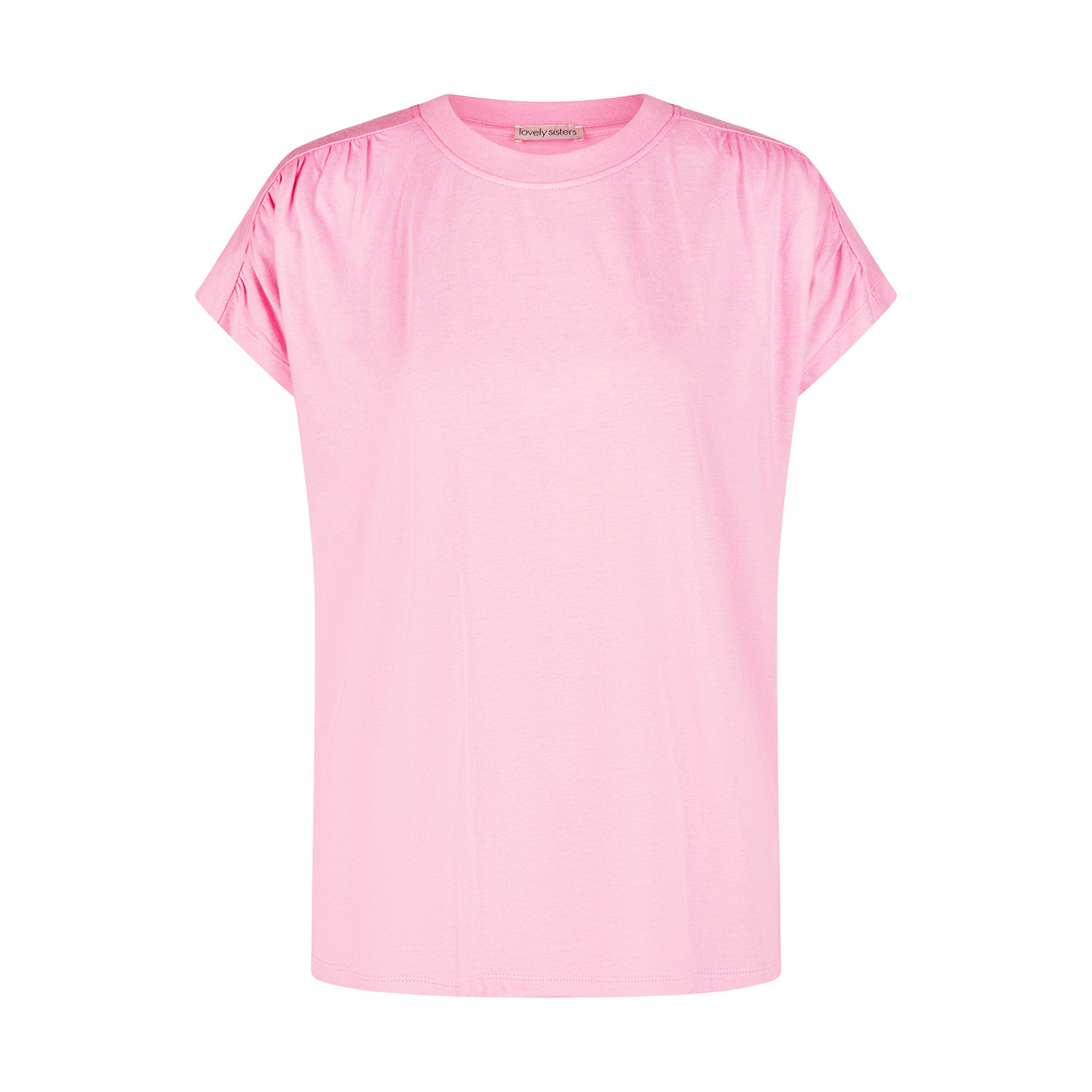 LovelySisters-Tosca_LS-T-Shirt-pink-cap sleeve-Rundhals
