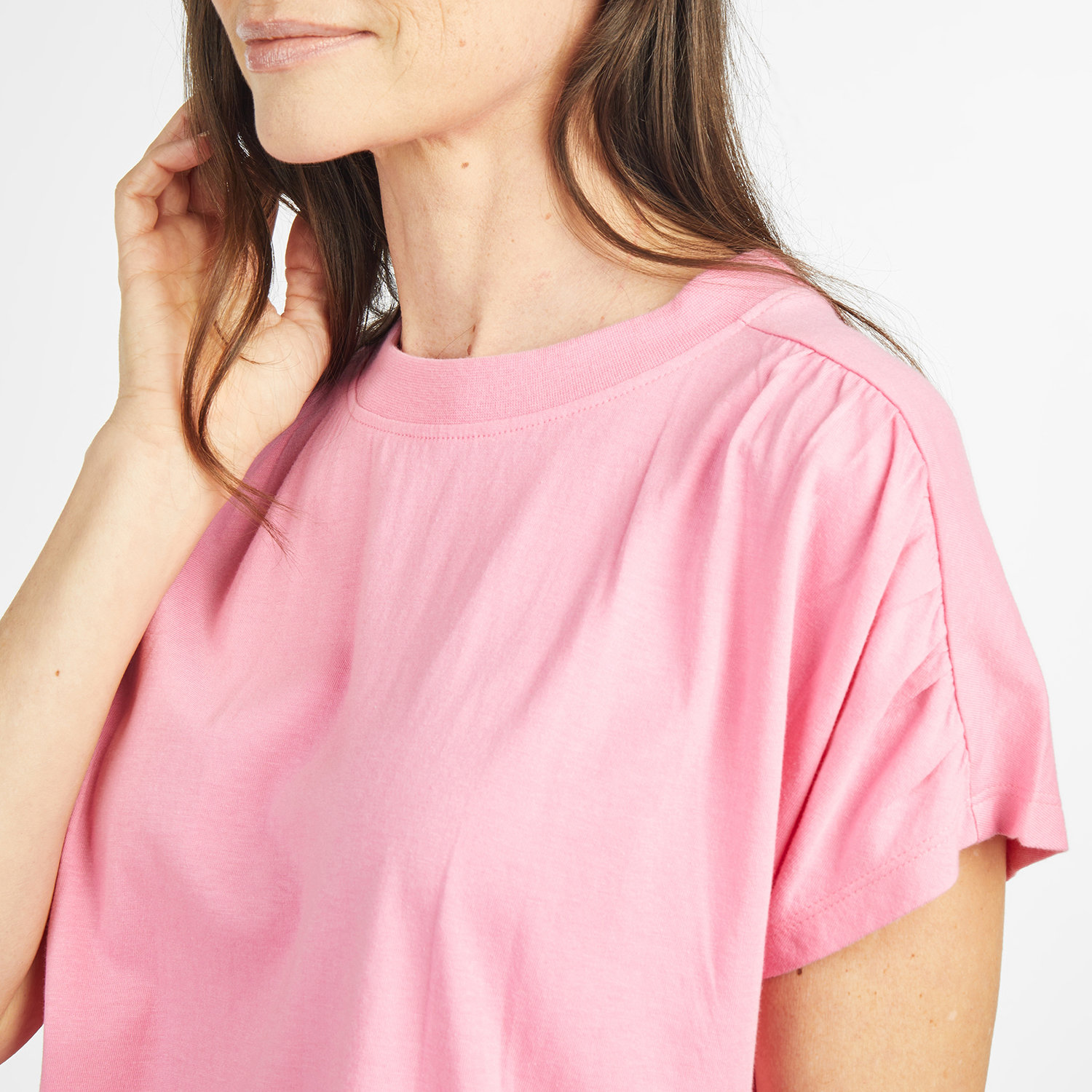 LovelySisters-Tosca_LS-T-Shirt-pink-cap sleeve-Rundhals